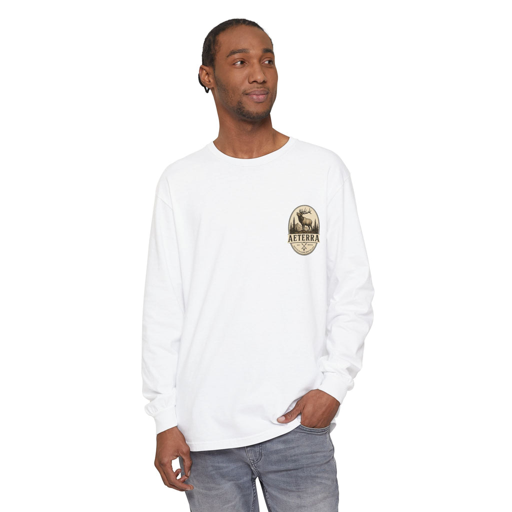 Aeterra Long Sleeve Tee — Vintage Mountain Logo Shirt