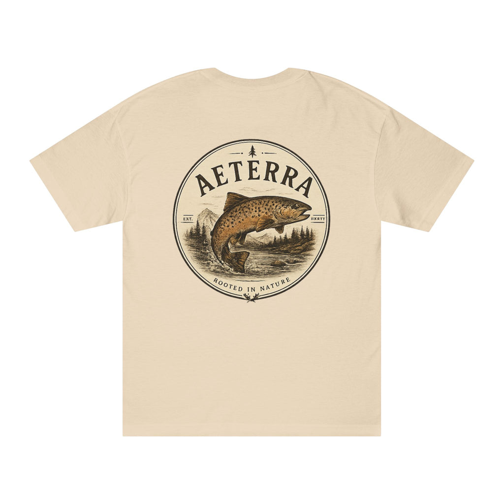 Aeterra Trout Graphic Tee — Vintage Fishing Nature T‑Shirt