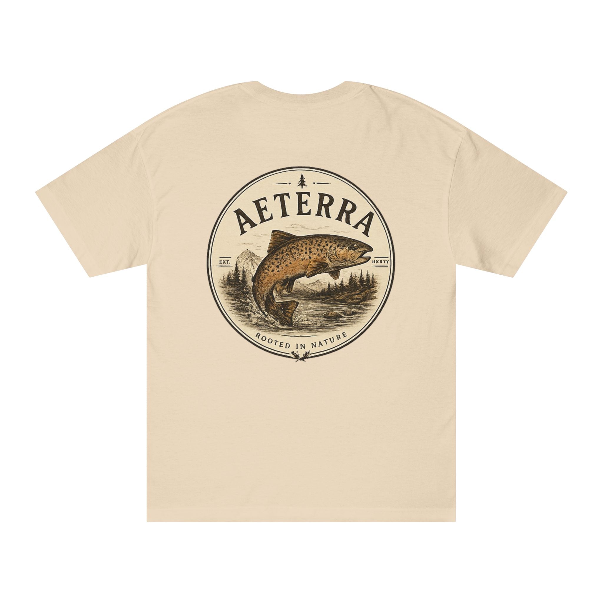 Aeterra Trout Graphic Tee — Vintage Fishing Nature T‑Shirt