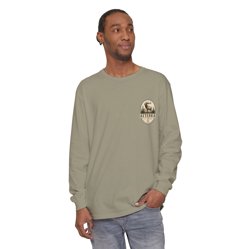 Aeterra Long Sleeve Tee — Vintage Mountain Logo Shirt