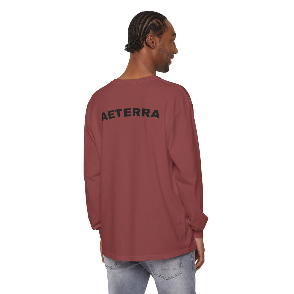 Aeterra Long Sleeve Tee — Vintage Mountain Logo Shirt