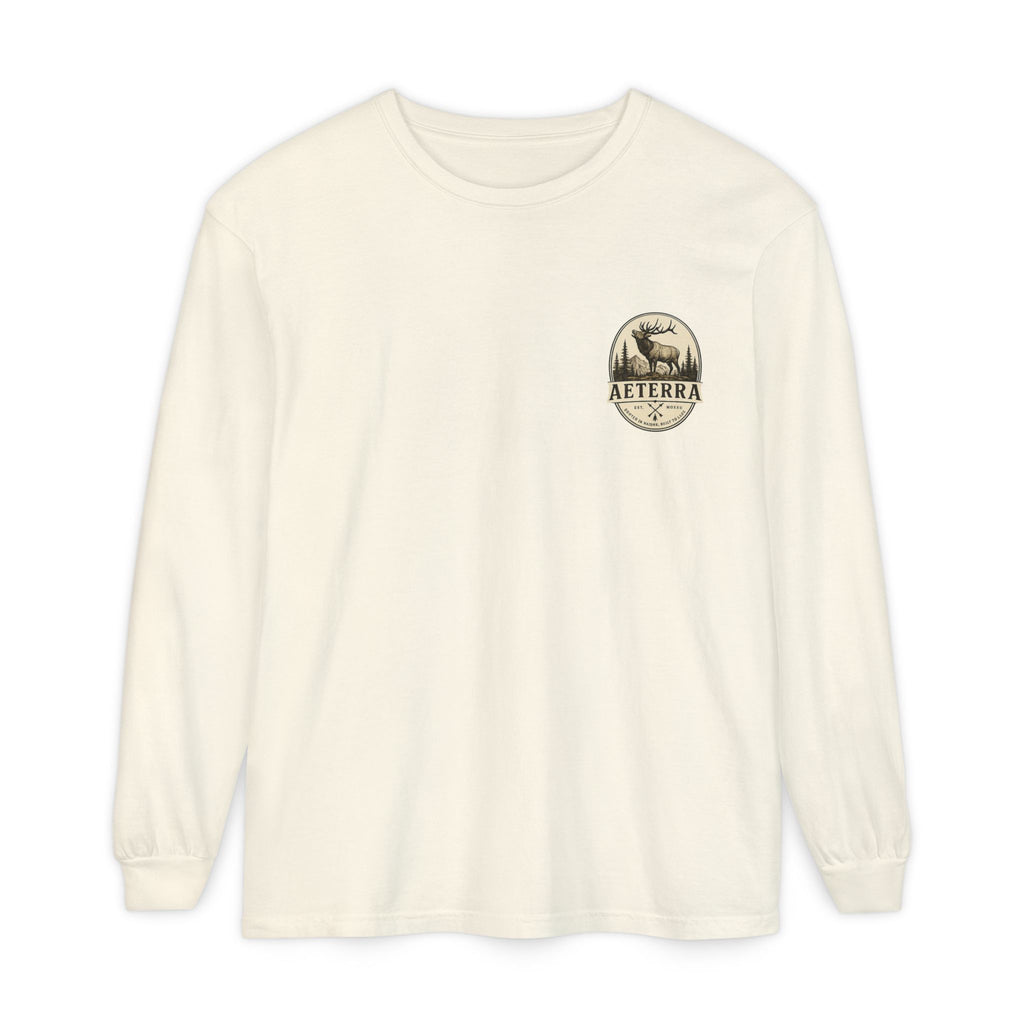 Aeterra Long Sleeve Tee — Vintage Mountain Logo Shirt