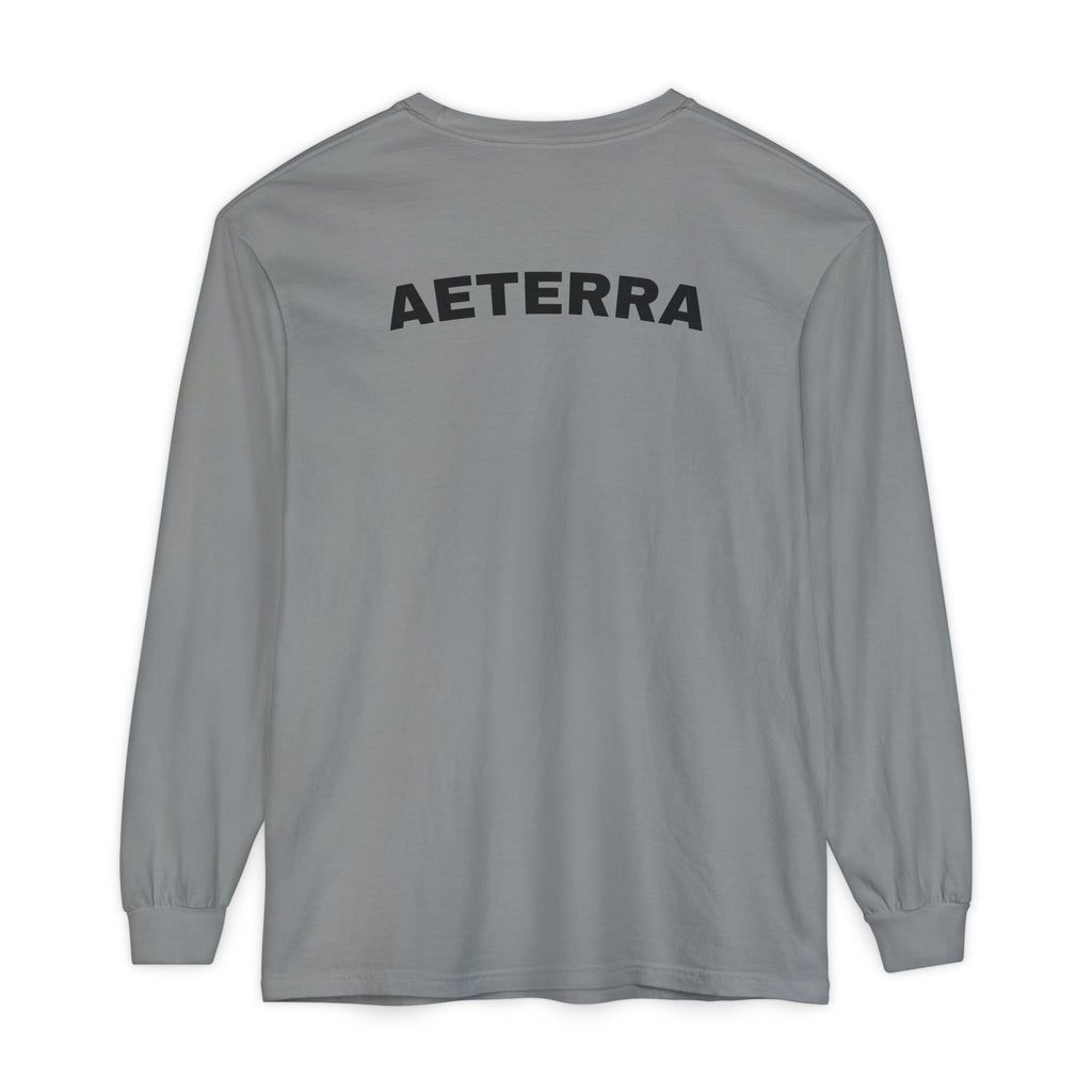 Aeterra Long Sleeve Tee — Vintage Mountain Logo Shirt