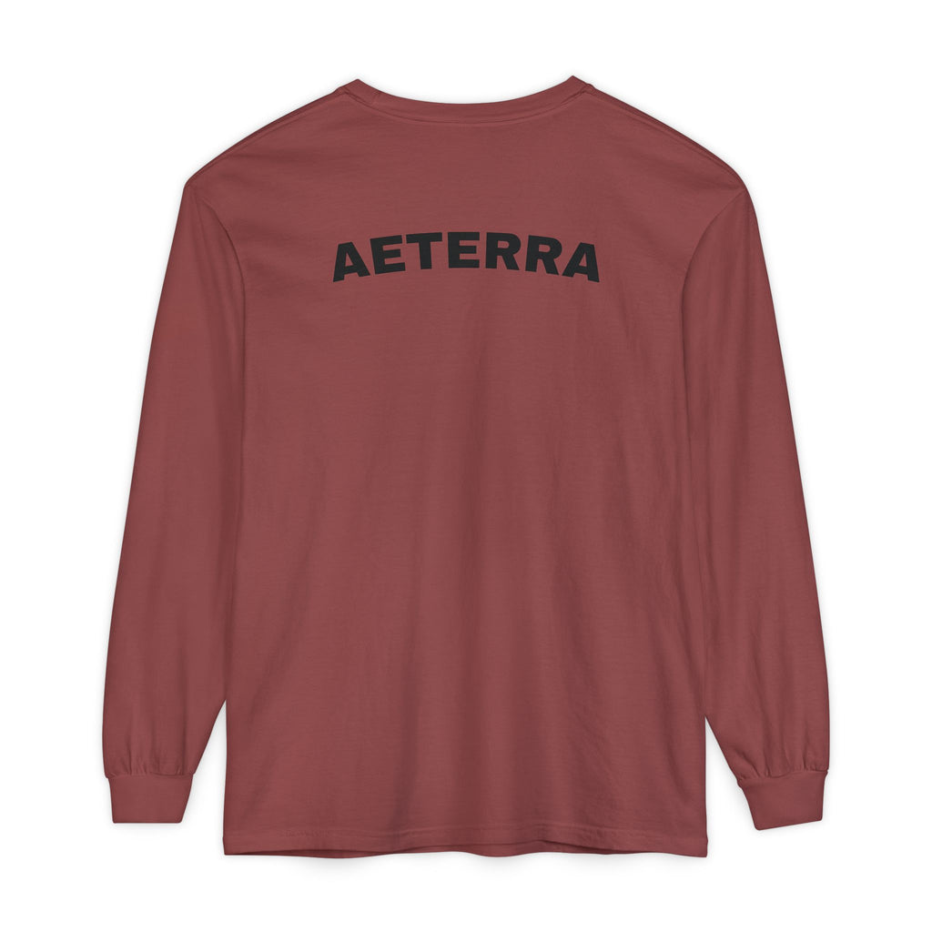 Aeterra Long Sleeve Tee — Vintage Mountain Logo Shirt