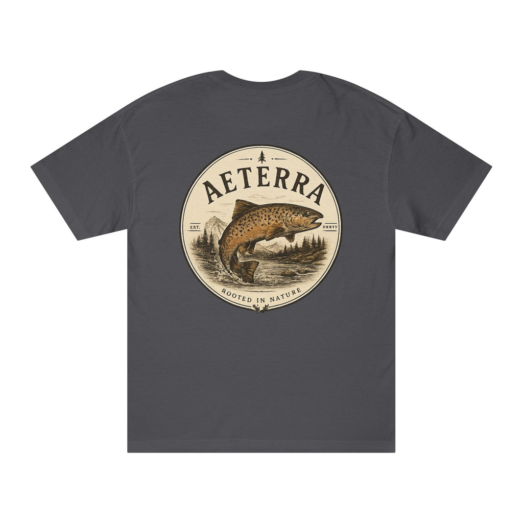 Aeterra Trout Graphic Tee — Vintage Fishing Nature T‑Shirt