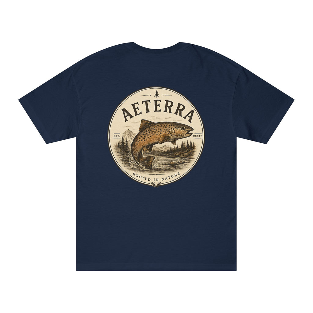 Aeterra Trout Graphic Tee — Vintage Fishing Nature T‑Shirt