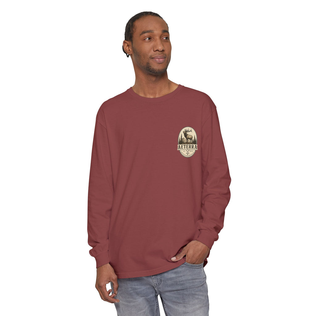 Aeterra Long Sleeve Tee — Vintage Mountain Logo Shirt