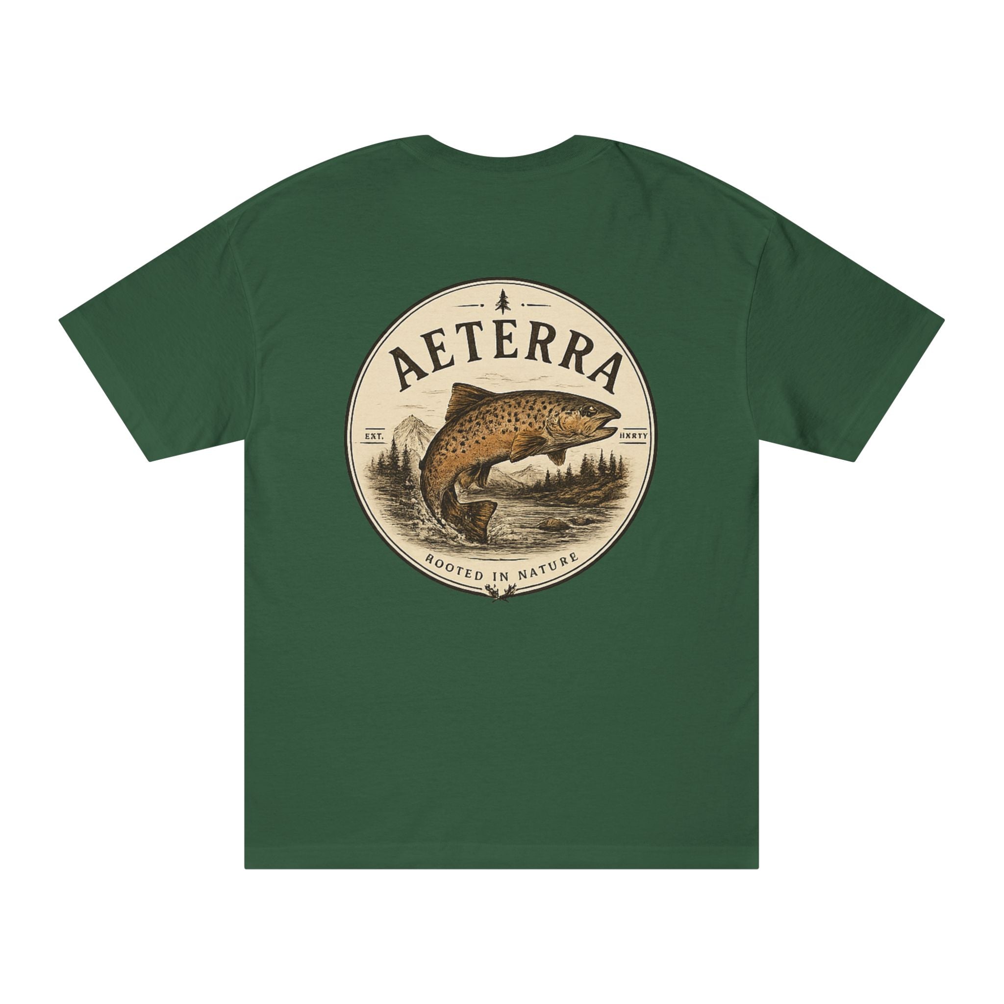 Aeterra Trout Graphic Tee — Vintage Fishing Nature T‑Shirt