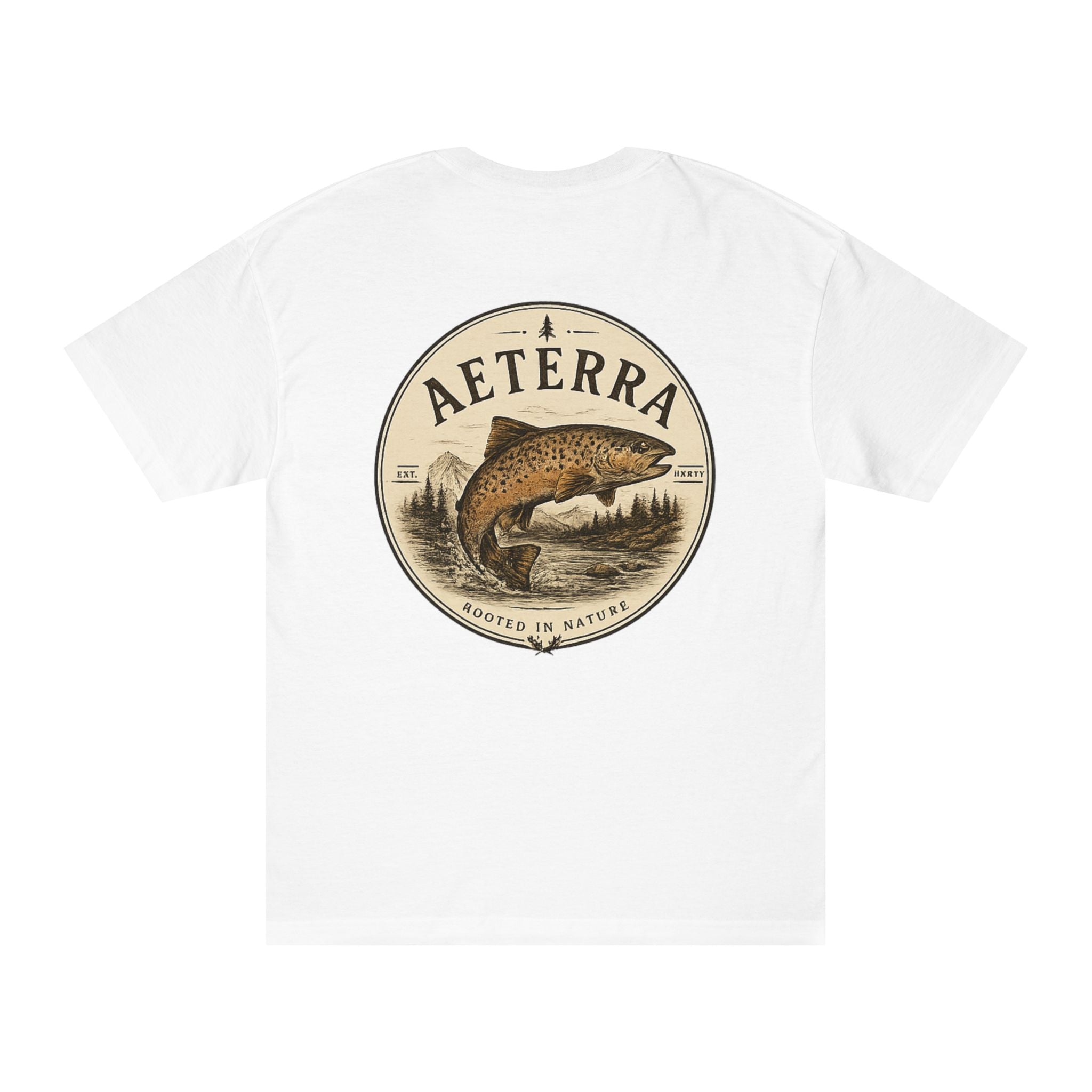Aeterra Trout Graphic Tee — Vintage Fishing Nature T‑Shirt
