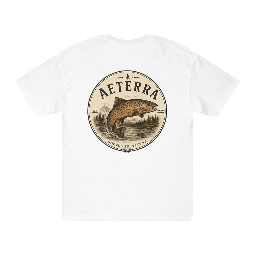 Aeterra Trout Graphic Tee — Vintage Fishing Nature T‑Shirt
