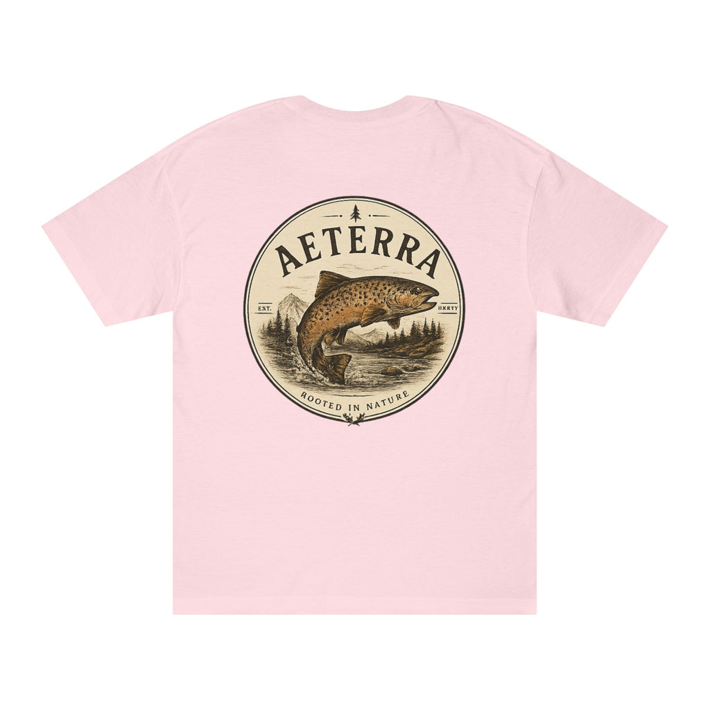 Aeterra Trout Graphic Tee — Vintage Fishing Nature T‑Shirt