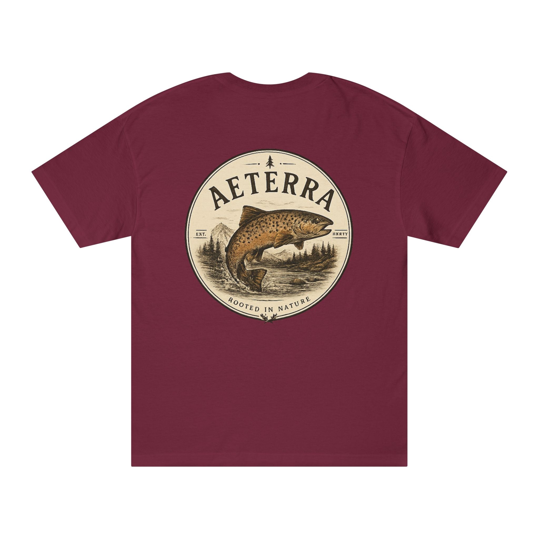 Aeterra Trout Graphic Tee — Vintage Fishing Nature T‑Shirt