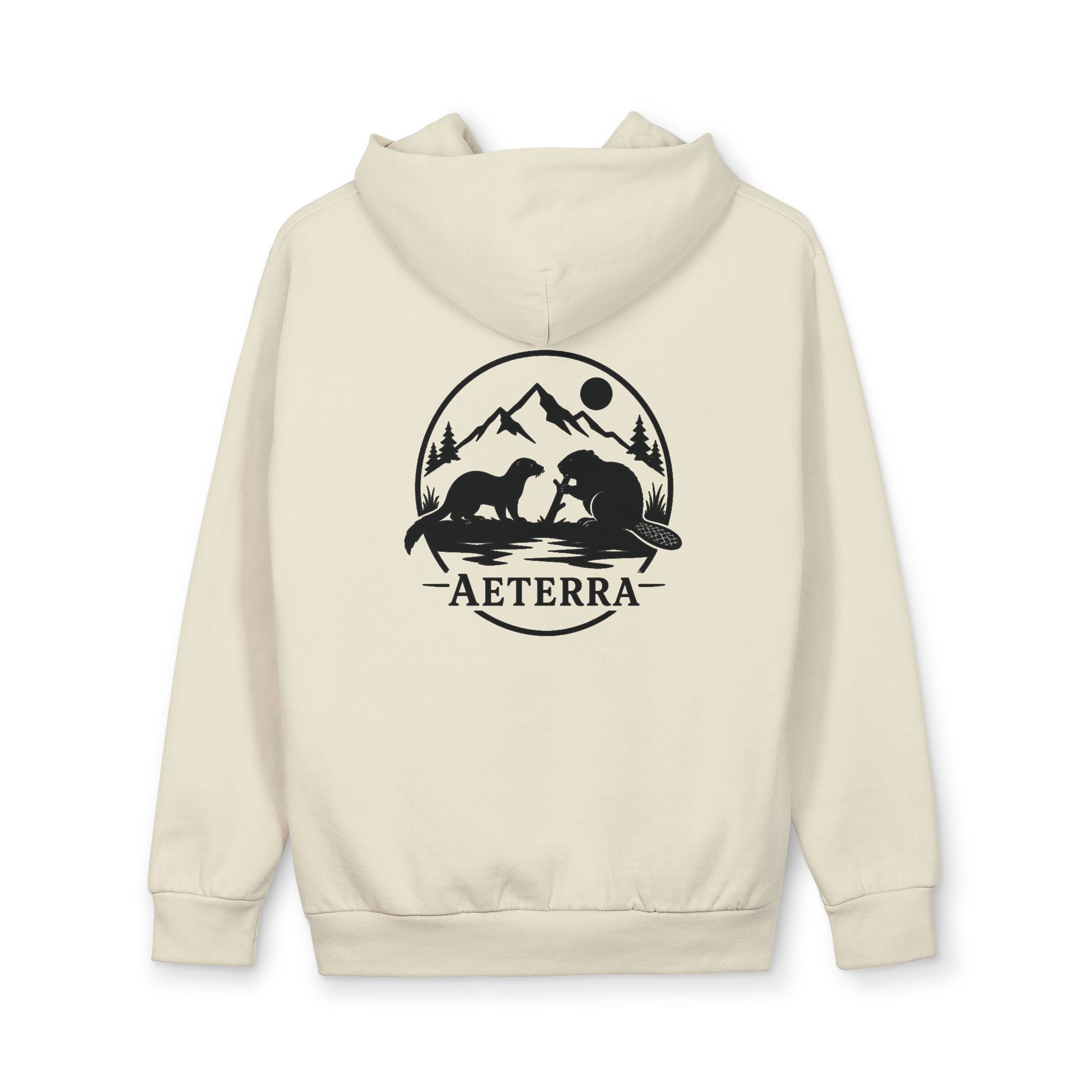 Aeterra Mountain MinkXBeaver edition  Hoodie — Outdoor Adventure Pullover with 'AETERRA' Logo