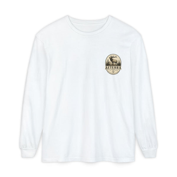 Aeterra Long Sleeve Tee — Vintage Mountain Logo Shirt