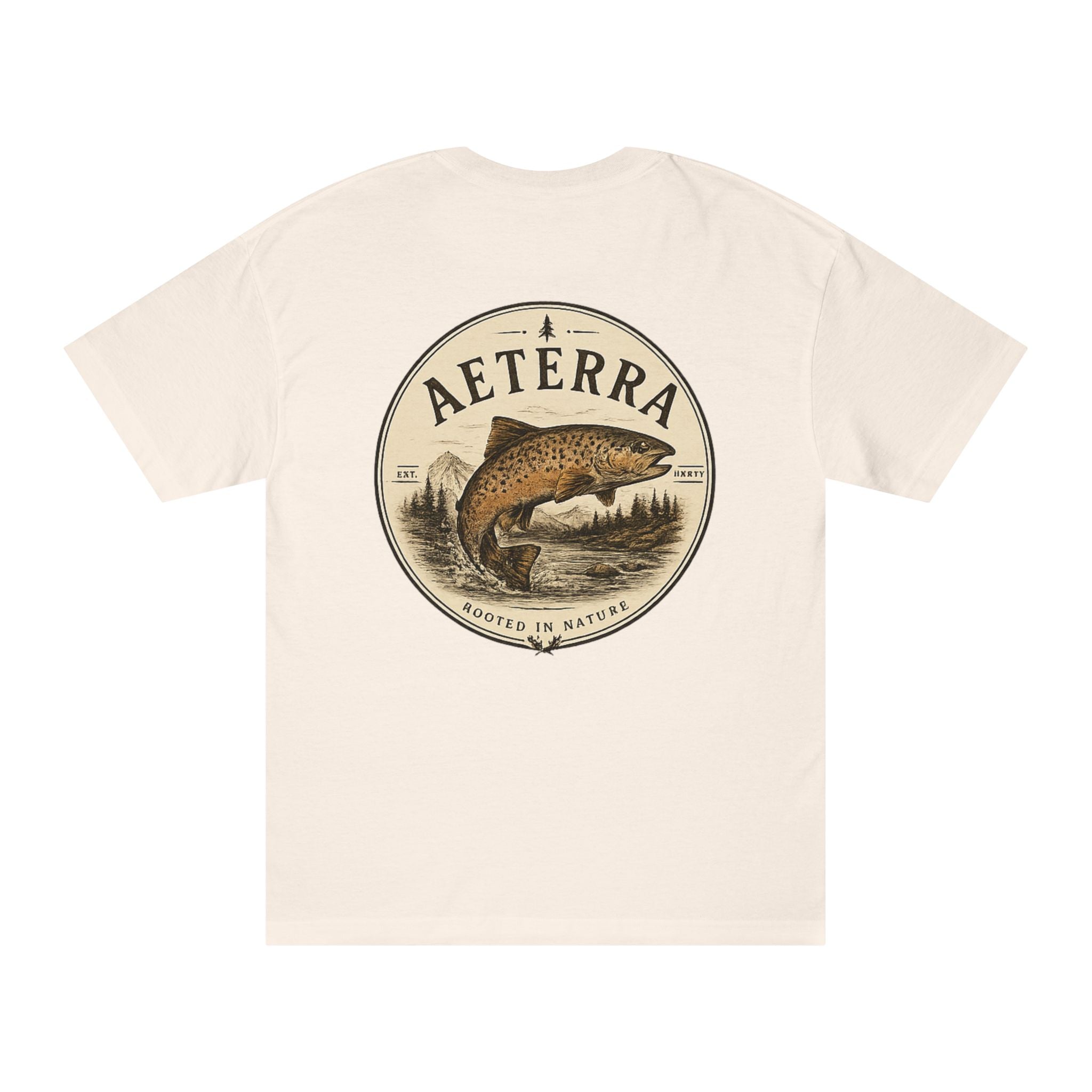 Aeterra Trout Graphic Tee — Vintage Fishing Nature T‑Shirt