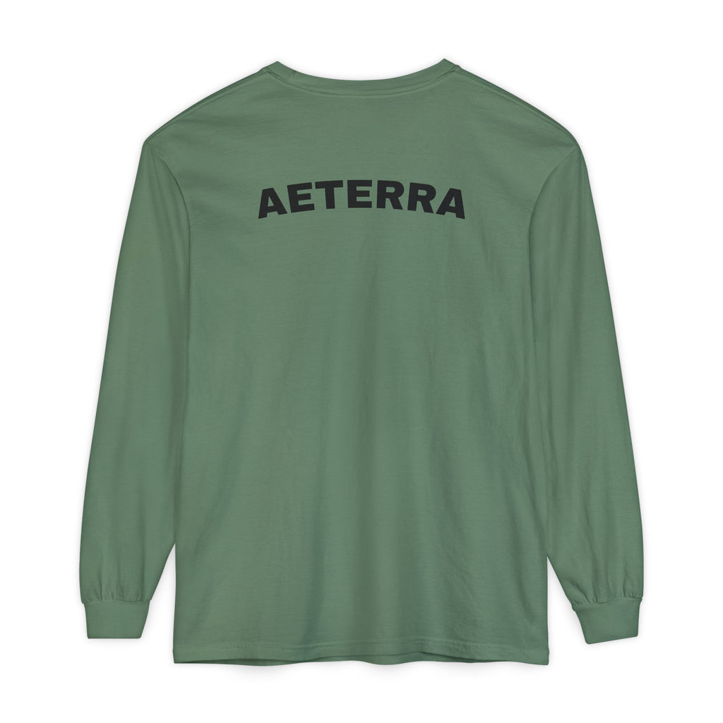 Aeterra Long Sleeve Tee — Vintage Mountain Logo Shirt