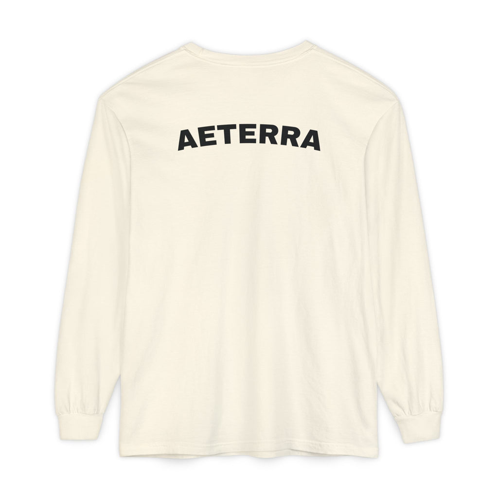 Aeterra Long Sleeve Tee — Vintage Mountain Logo Shirt