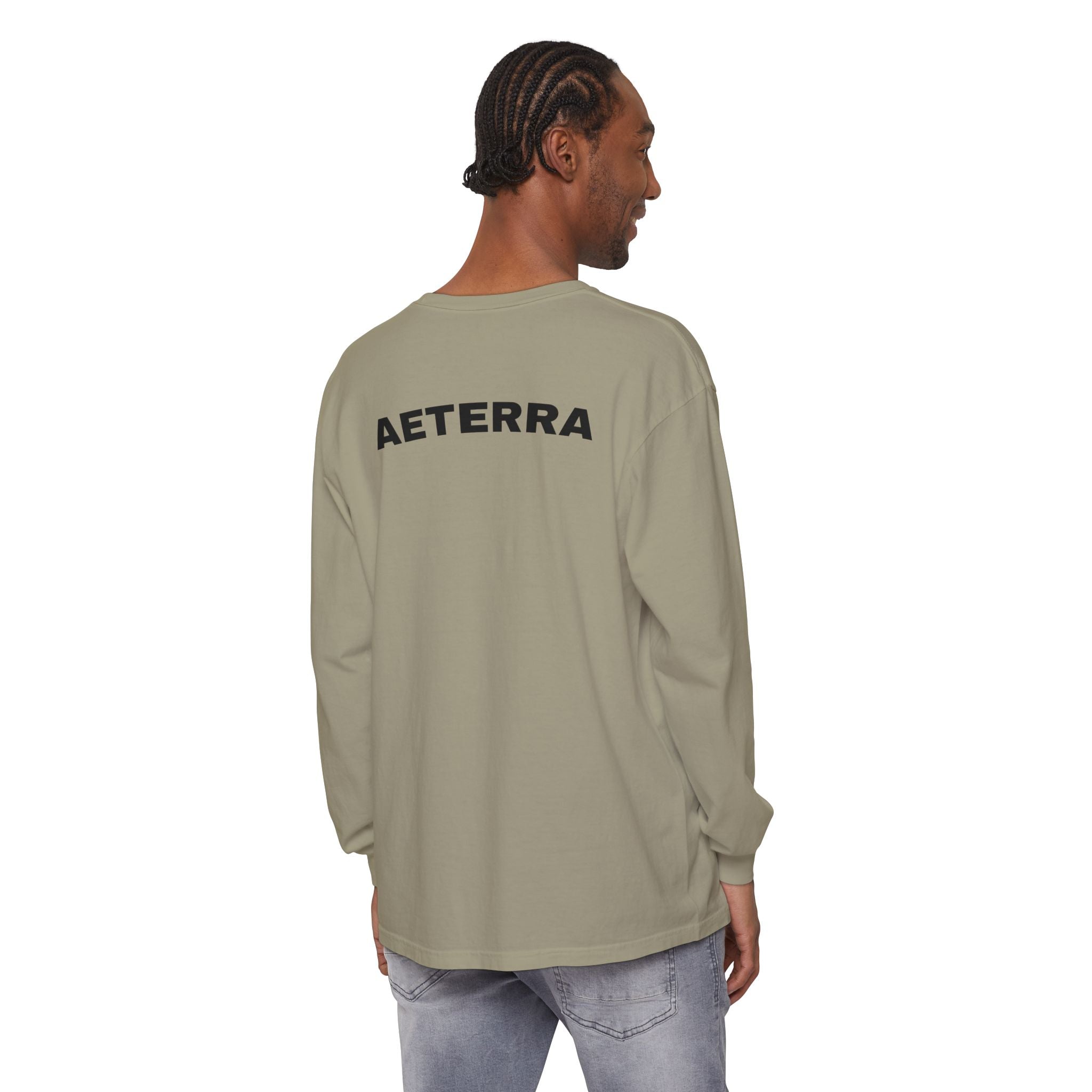 Aeterra Long Sleeve Tee — Vintage Mountain Logo Shirt