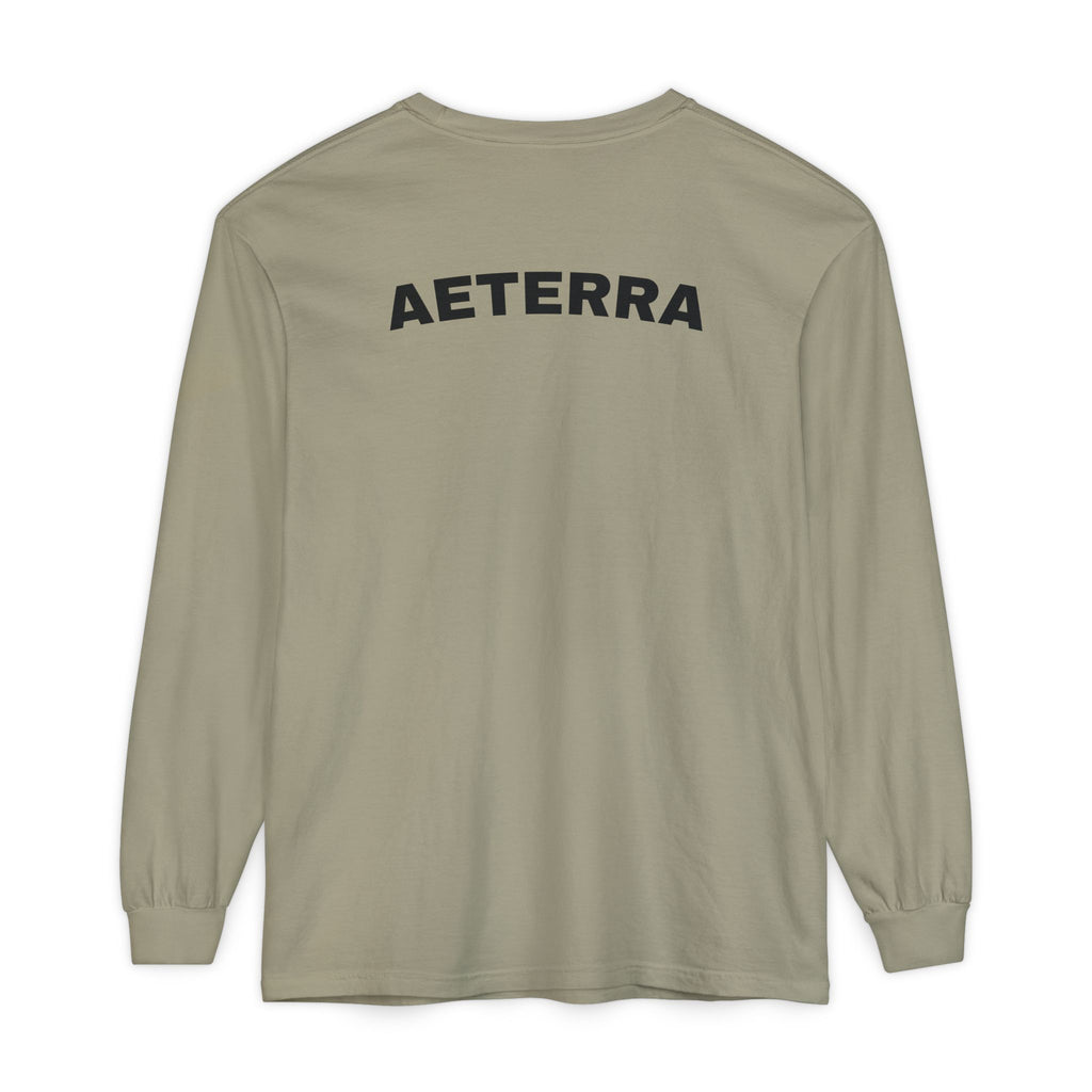 Aeterra Long Sleeve Tee — Vintage Mountain Logo Shirt