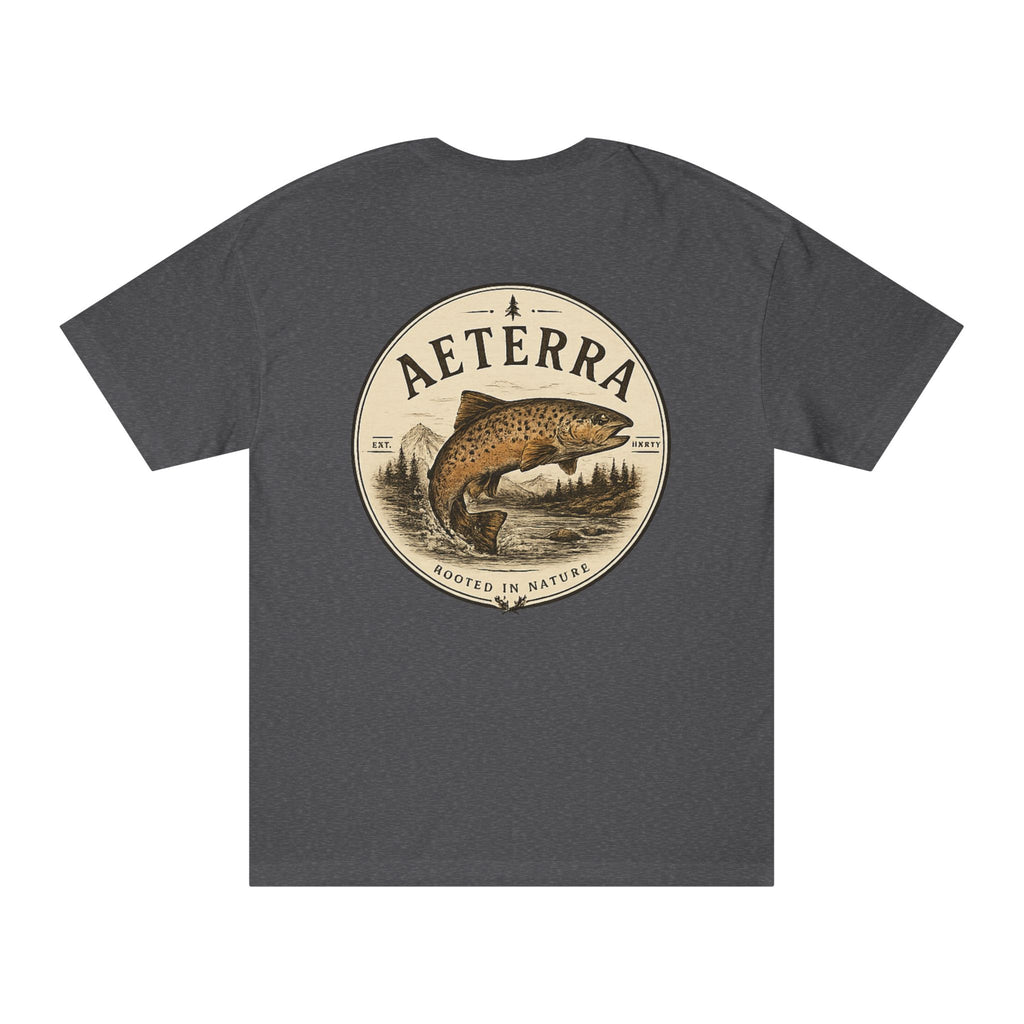 Aeterra Trout Graphic Tee — Vintage Fishing Nature T‑Shirt