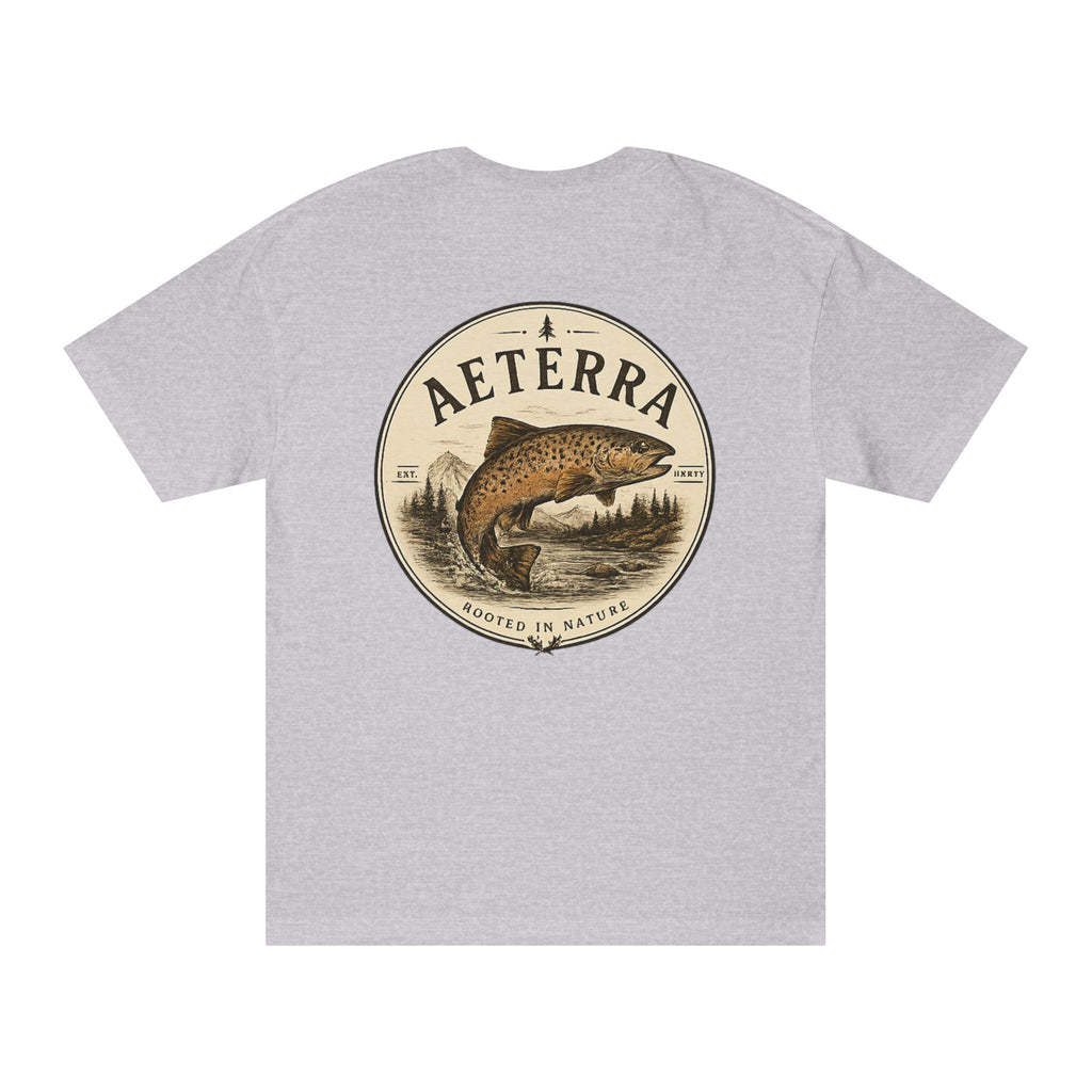 Aeterra Trout Graphic Tee — Vintage Fishing Nature T‑Shirt