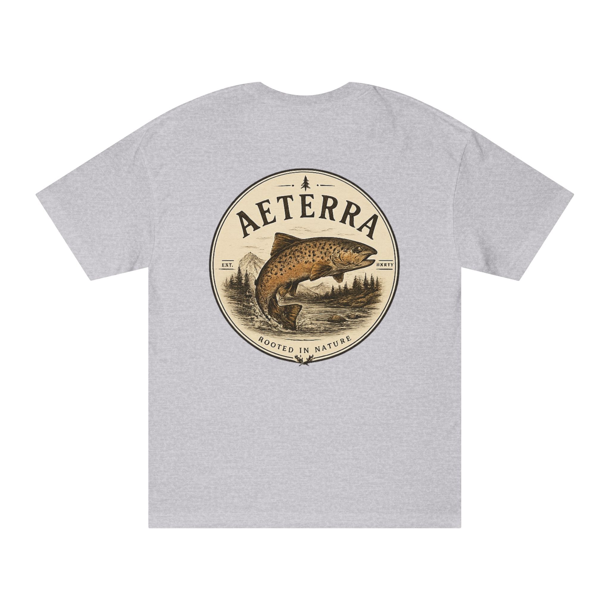 Aeterra Trout Graphic Tee — Vintage Fishing Nature T‑Shirt
