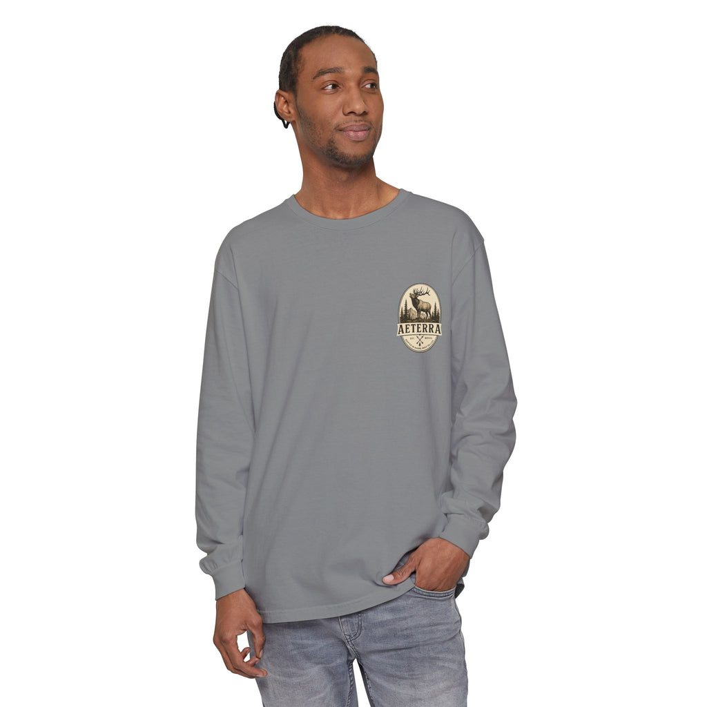 Aeterra Long Sleeve Tee — Vintage Mountain Logo Shirt
