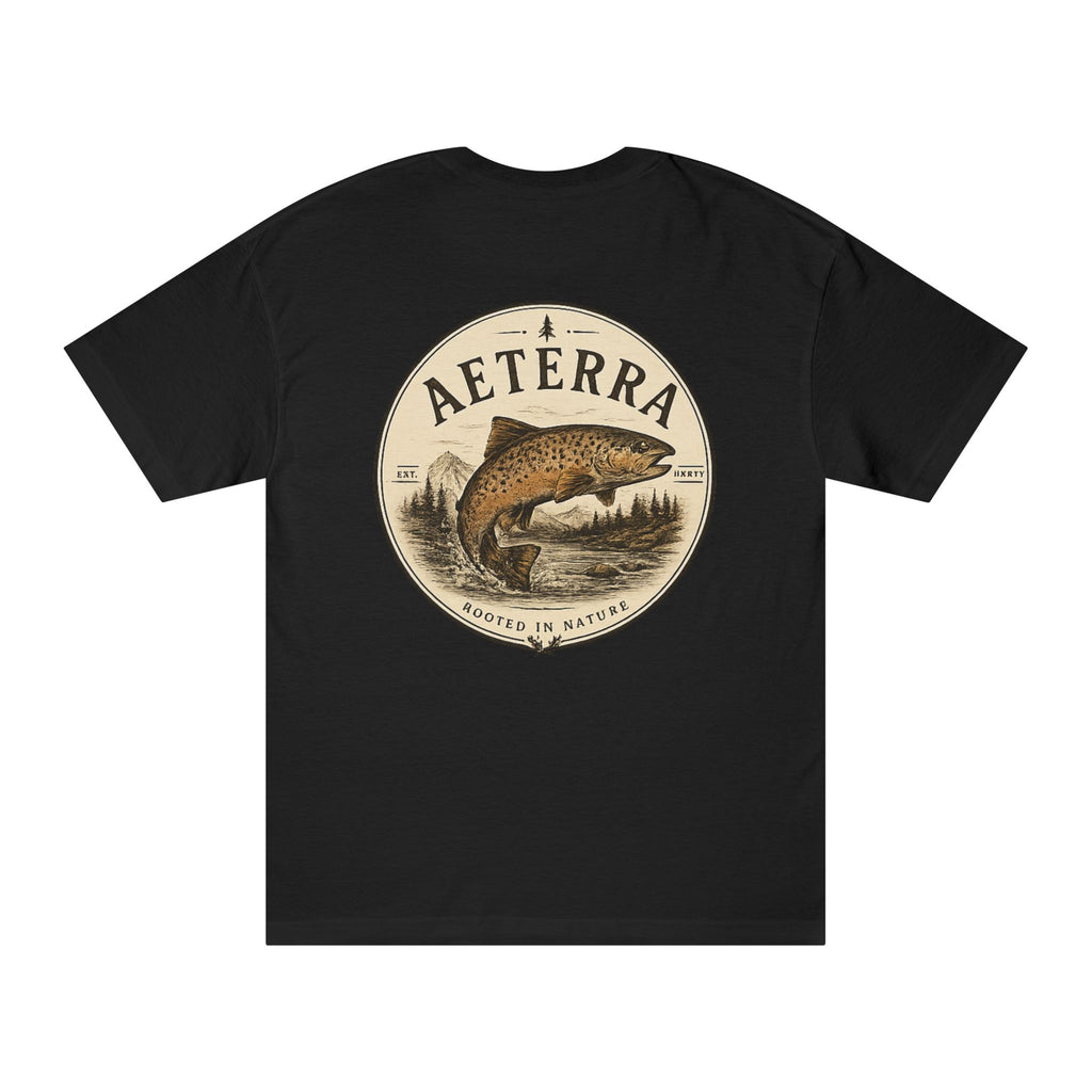 Aeterra Trout Graphic Tee — Vintage Fishing Nature T‑Shirt